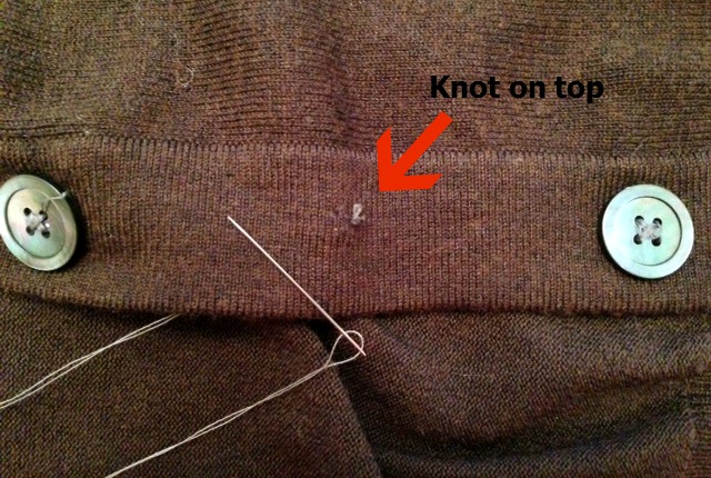 how to sew a button 7