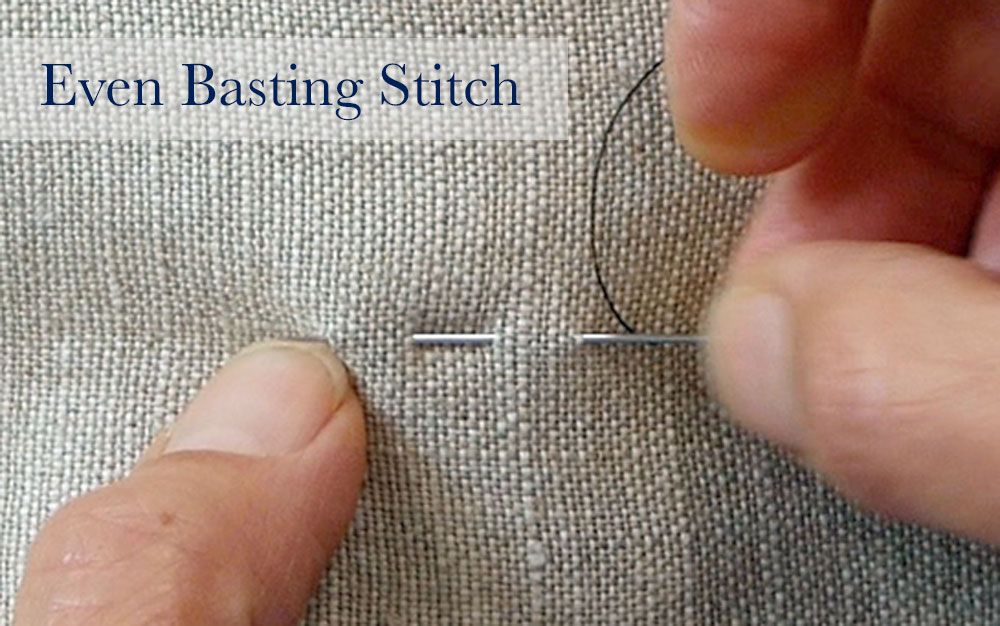 sewing by hand sewing the basting stitch