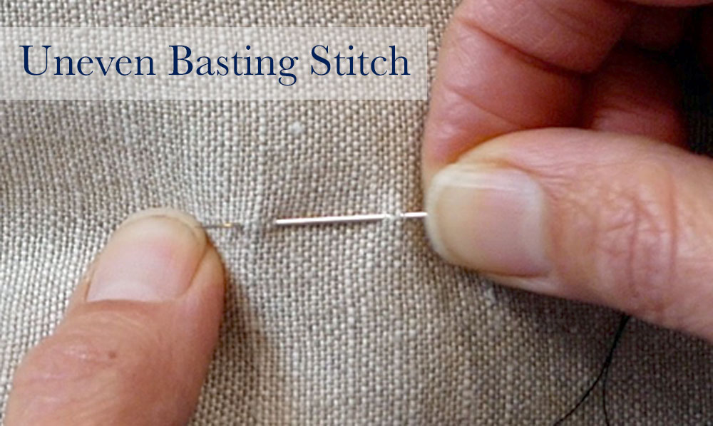 sewing by hand how to stitch the uneven basting stitch