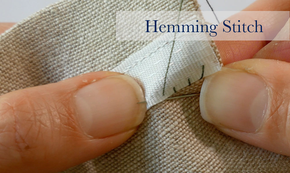 hemming stitch detail of how to hem