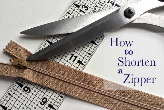 how to shorten a zipper for sewing projects