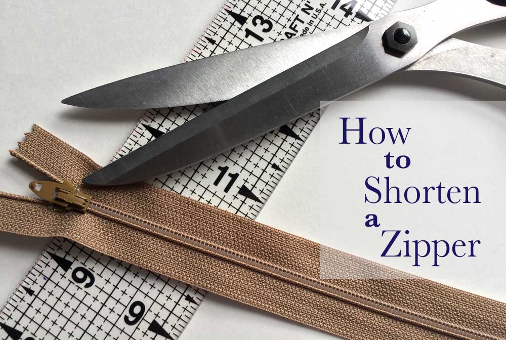 how to shorten a zipper when your zipper is too long