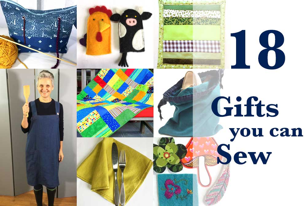 gifts you can sew from aprons to jewelry to napkins and toys