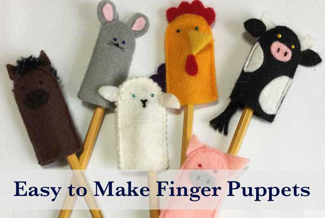 easy to make felt finger puppets make great toys