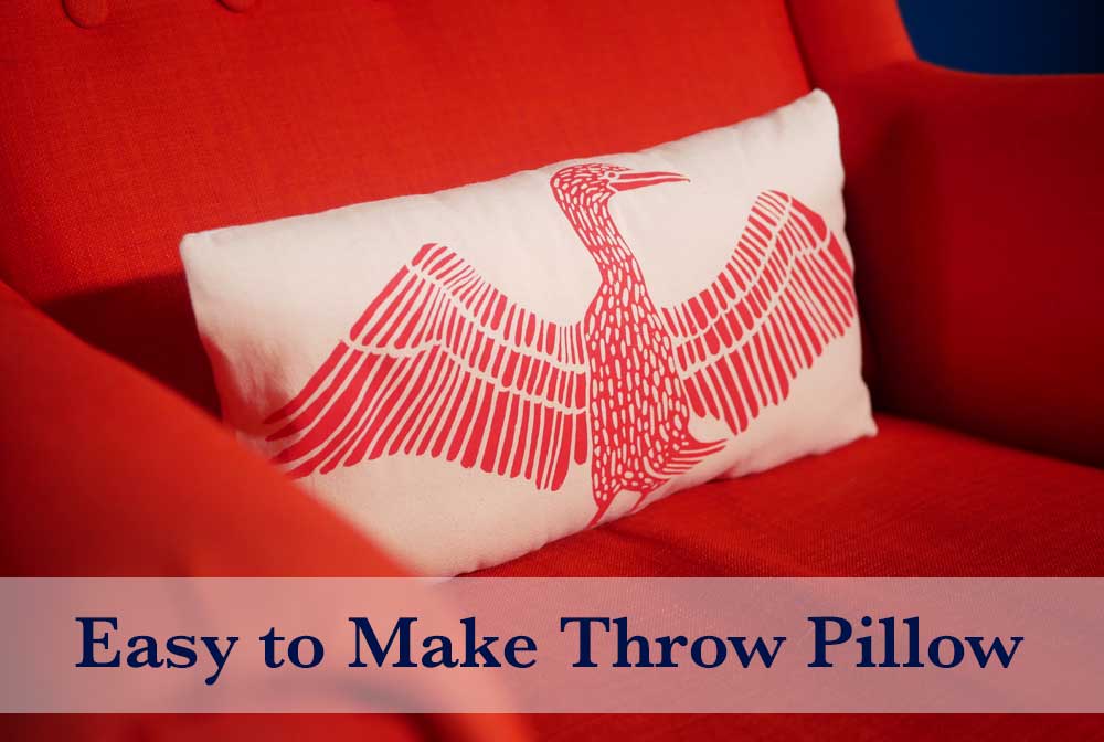 Sew an easy and quick pillow with removable case and no zipper