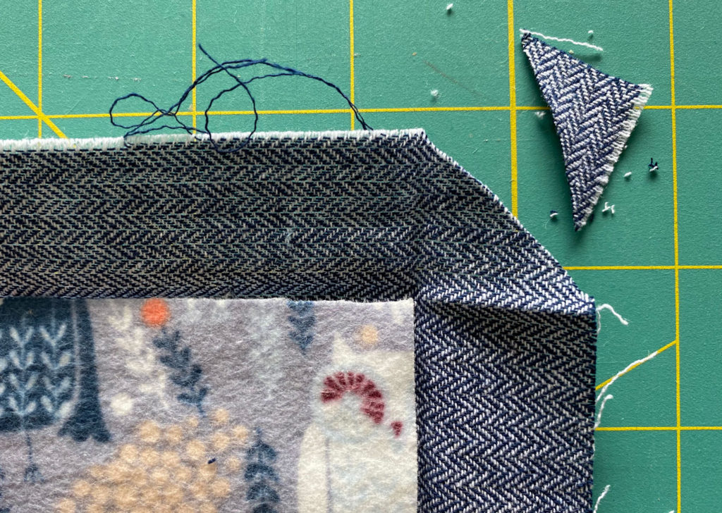How to sew a burb cloth with two pieces of fabric