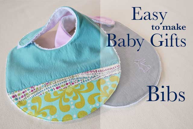 Easy to make baby bibs are a great stash buster project and make a very useful gift for new parents