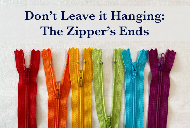 how do you sew in the ends of a zipper?