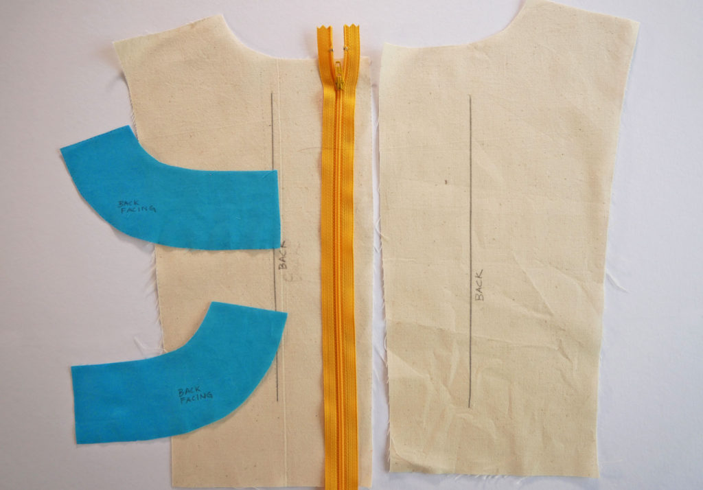 How to sew a center back zipper into a garment.