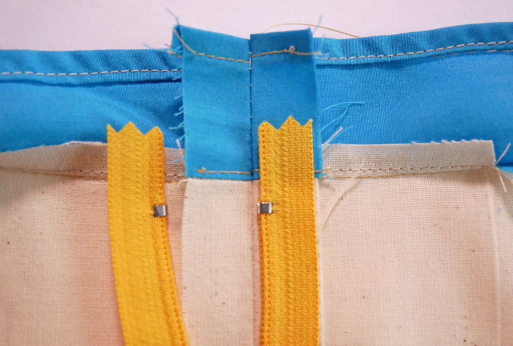 how to sew in a center zipper