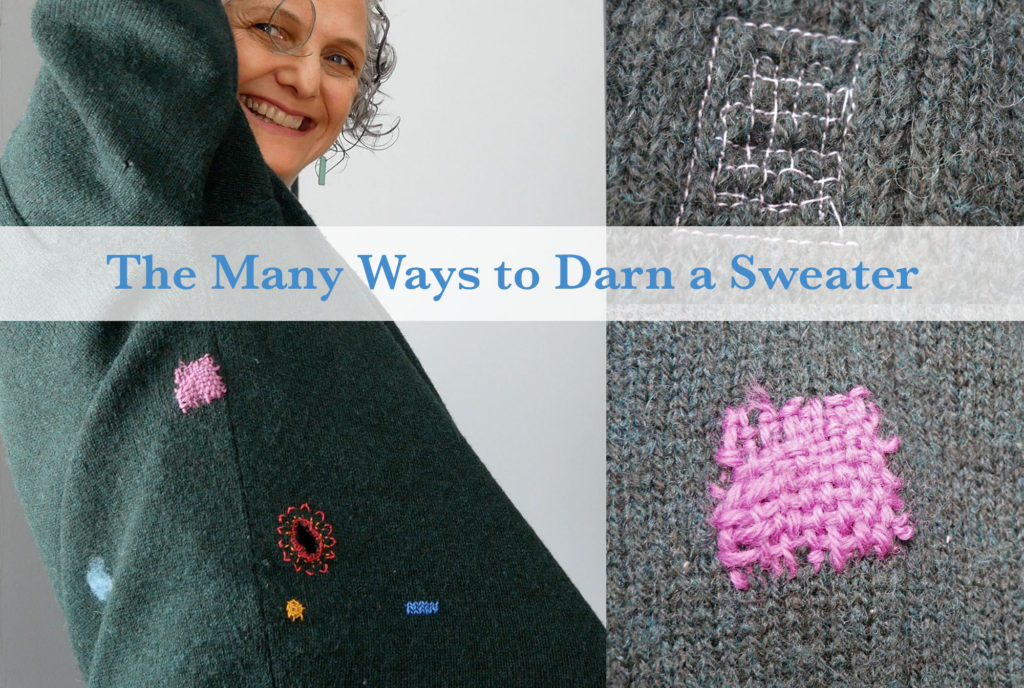 How to Mend: How to Sew Holes in Pants by Darning on a Sewing
