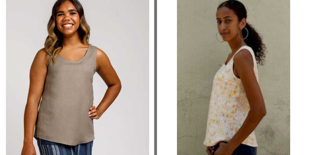 two tank top patterns for woven fabric