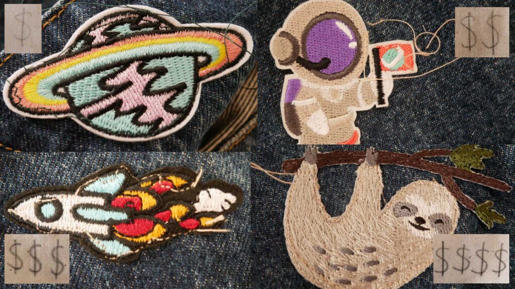 Patches on a jean jacket