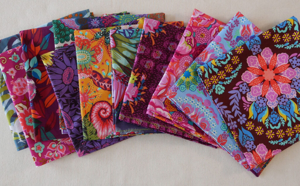 a set of cloth napkins each a different pattern
