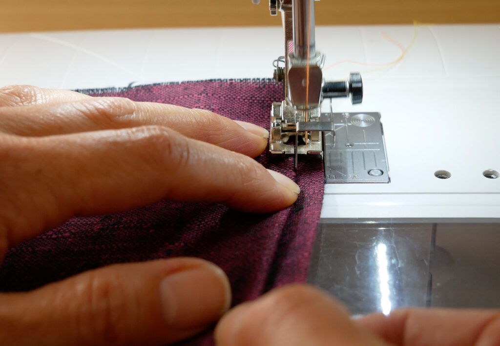 sewing the hem