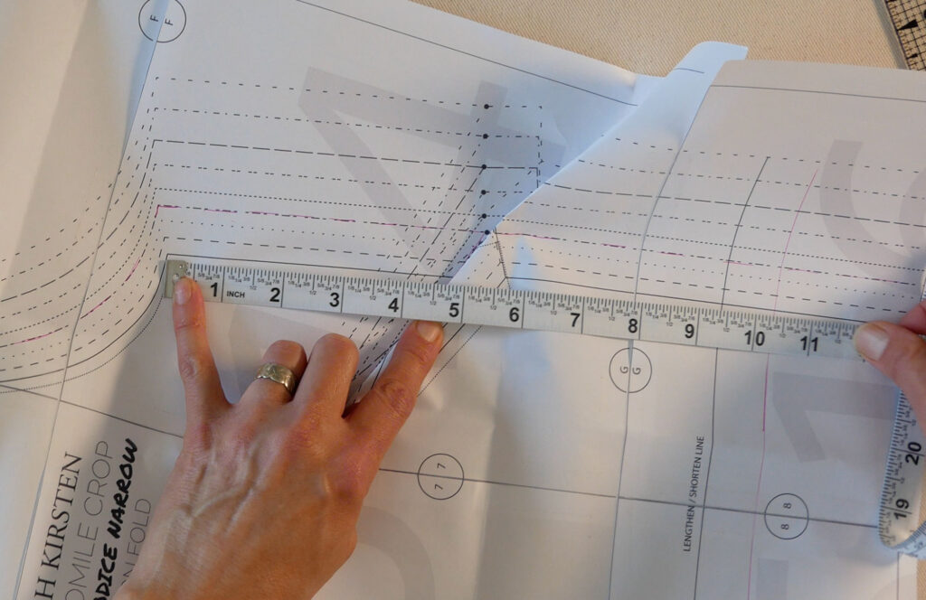 fold the dart closed to measure the flat pattern