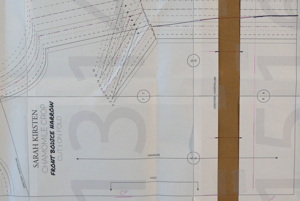 How to add length to a sewing pattern