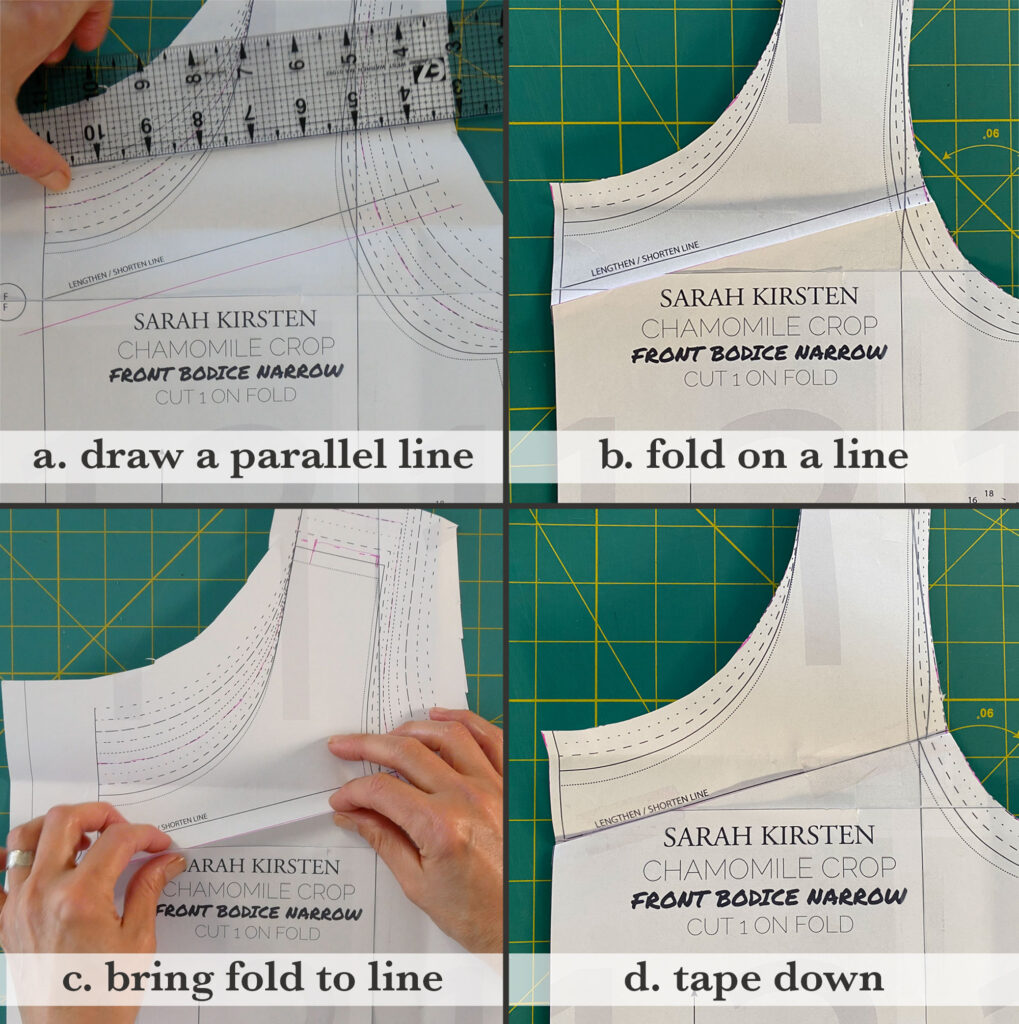 how to shorten a sewing pattern