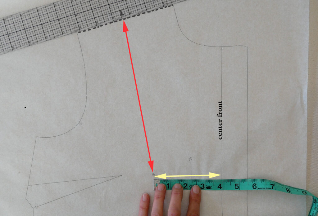 Determine where the apex is on you and on the pattern.